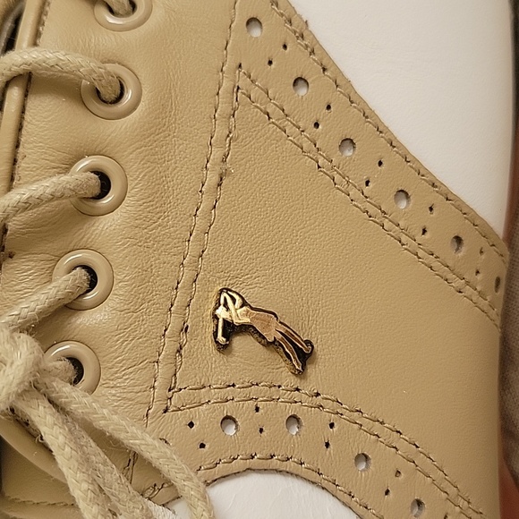 Lady Fairway White/tan Leather Women's Golf Shoes.  8 M Lace up - Picture 6 of 10